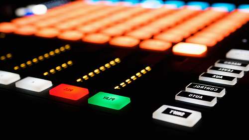 computer hardware black and white audio mixer electronics